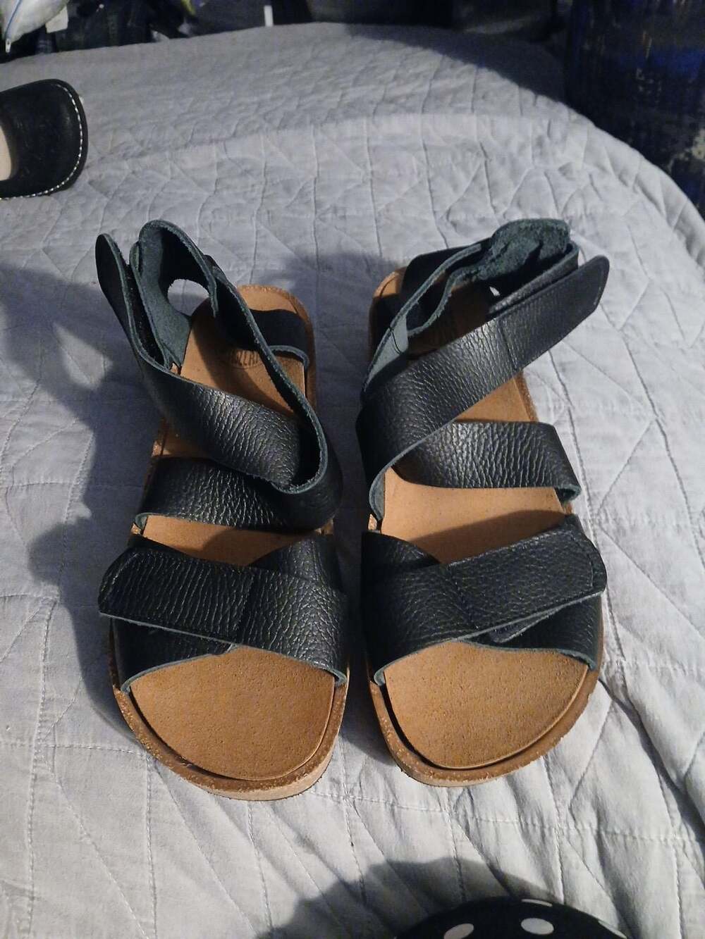 Loints of Holland Snakkerburen Samba Black Leather Strappy Sandals